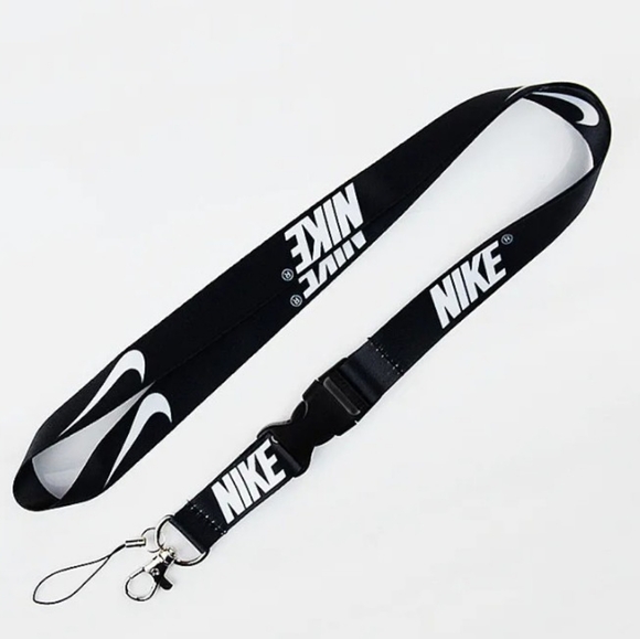 Black Nike Breakaway Lanyard One Size Quick Release Key Chain ID Holder - Picture 1 of 6